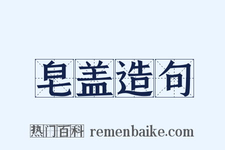 皂盖造句是什么意思的图片